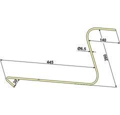 Dent de fenaison pour faneuse VICON VN90036133 adaptable - BlackSteel©