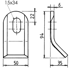 Fléau pour broyeur ROUSSEAU 36015106 adaptable