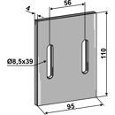 Abstreifer für Packerwalze 51M201 Maschio Nachbau