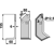 Lame gauche pour Fraise/Rotavator BREVIGLIERI M6-M4 adaptable - 