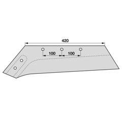 Soc gauche pour charrue PK801401 VOGEL & NOOT adaptable