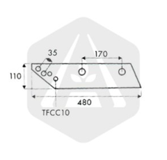 Contre-sep charrue réversible 737560 adaptable