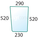 Pare-brise gauche pour machine agricole CASE IH 3233036R2 adaptable