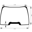 Pare-brise pour tracteur CASE IH 82030483 adaptable