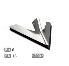 Soc de bineuse avec plaquettes carbure HATZENBICHLER R409463 adaptable