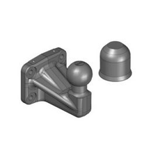 Kugeleinsatz Kugel 50,Flanschmaß 83x56 mm, M10,  Scharmüller, metallisch blank