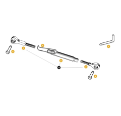 Barre de poussée pour tracteur JOHN DEERE DE13734 adaptable
