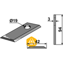 Couteau rotatif pour faucheuse CLAAS/RENAULT 978186-0 adaptable - BlackSteel©