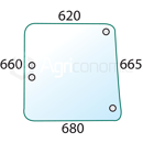 Vitre latérale pour machine agricole LANDINI 3547708M1 adaptable