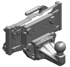 Kugeleinsatz Kugel 50,W= 325 S25, Schwarz  Scharmüller