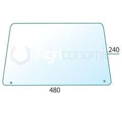 Vitre arrière pour machine agricole CASE IH 1284659C1 adaptable