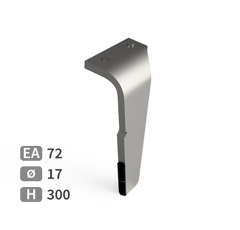 Dent de herse rotative Droite 2 plaquettes carbure CELLI KR622031D adaptable