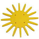 Etoile plastique pour bineuse à doigts Ø 370 mm jaune - KULT