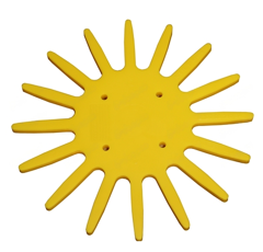 Etoile plastique pour bineuse à doigts Ø 370 mm jaune - KULT