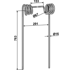 Peigne 763 mm pour semoir adaptable