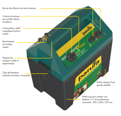Electrificateur MaxiBox P450 sur batterie 12V | PATURA