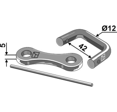 Raccord Ø 12 x 42 mm pour chaîne à épandeur adaptable