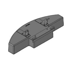 Heckgewicht TW-REAR 1450 kg, GrauKat. 3  