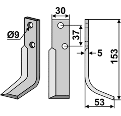Fräsmesser Rechts 153 x 30 Nibbi Bruno Nachbau