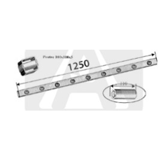 Porte dents 1250 mm adaptable