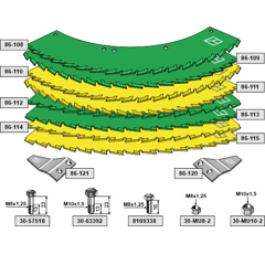 Juego de piezas de desgaste de tungsteno para ensiladora KEMPER M4500, 445 LCA79039 - 79039 adaptable