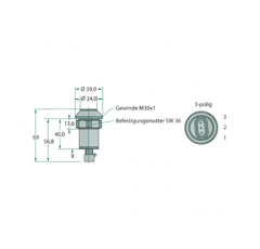 Fronthubwerk-Druckschalter DEUTZ - SAME 04412688