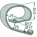Ressort pour cultivateur KONGSKILDE 101000836 adaptable