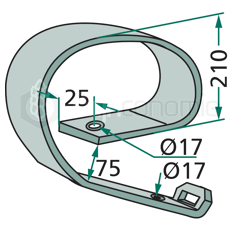 Ressort pour cultivateur KONGSKILDE 101000836 adaptable