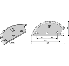 Couteau pour mélangeuse SGARIBOLDI CL 04.022 adaptable - Blacksteel©