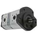 Pompe hydraulique 19 + 11 cm3 pour tracteur CLAAS/RENAULT 0510665417 adaptable