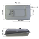 Réservoir à carburant 45 L pour tracteur MASSEY FERGUSON 897107M92 adaptable