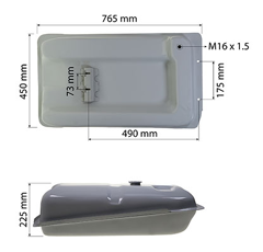 Réservoir à carburant 45 L pour tracteur MASSEY FERGUSON 897107M92 adaptable