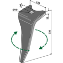 Kreiseleggenzinken - rechts RHAMA07R Amazone Nachbau