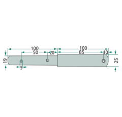 Piton catégorie 1-2 - Ø 19 mx 200 mm adaptable