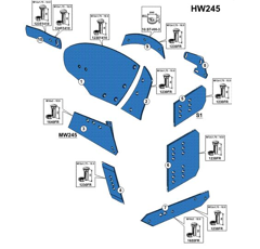 Versoir droit pour charrue FROST HW245R|51164 adaptable - BlackSteel©