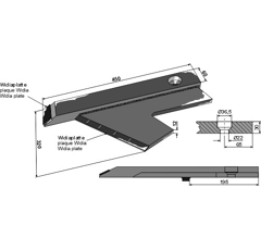 Soc à ailettes  gauche Carbure AGRISEM SOC2012-332M adaptable