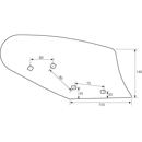 Versoir rasette droite pour charrue RABE 27150801 adaptable