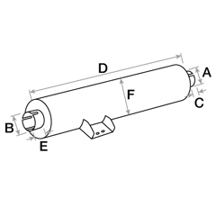 Schalldämpfer DEUTZ 02311526 - 02320755 - Nachbau