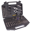Coffret de 39 tarauds, filières, forets HSS 2,5 à 10,2 mm et outils | RISS