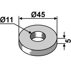 Scheibe 45x5x11 – Nachbau  