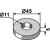 Scheibe 45x5x11 – Nachbau  