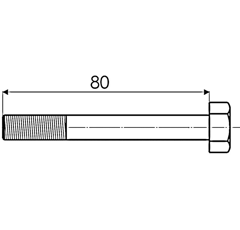 Vis 80 mm pour machine agricole MC CONNEL FG000300 - 1.22.605 - 103007 adaptbale (x25)