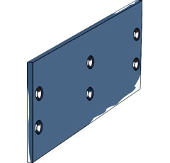 Anlagenplatte wendbar für Pflug LEMKEN 411508 - Nachbau