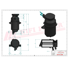 Filtre aeration moteur complet adaptable HIFI FILTER SAOH10075UBBSC
