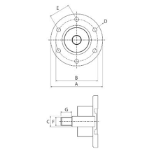 Kit palier complet 35 x 6 mm pour déchaumeur adaptable