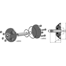 Roulement à billes pour déchaumeur KK086087R adaptable