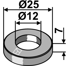 Entretoise 7x12 pour broyeur GREENTEC adaptable - Blacksteel©