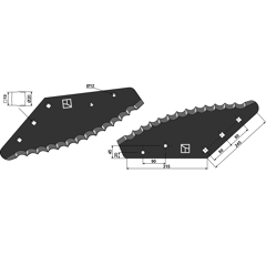 Couteau pour mélangeuse FARESIN 514007946 adaptable - Blacksteel©