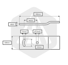 Rallonge de versoir RABE gauche 27011801 adaptable
