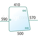 Vitre latérale D/G pour machine agricole FENDT 294812040050 adaptable